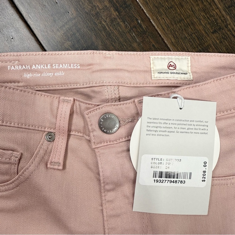 AG Adriano Goldschmied Farrah Ankle Seamless High Rise Skinny Jeans Size 24 New - Picture 6 of 10